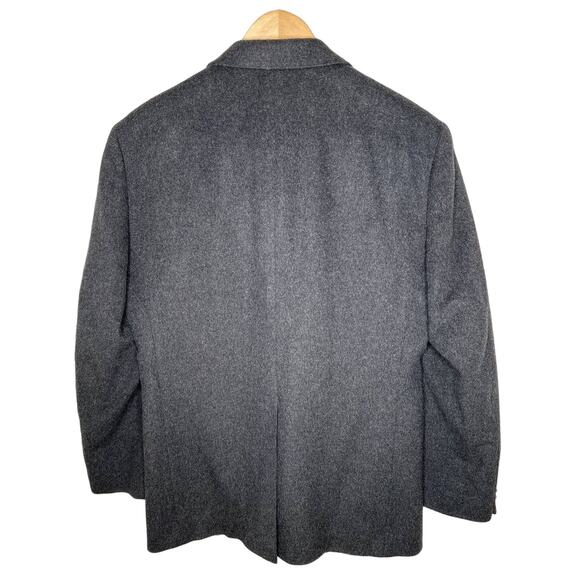 Vintage 60's Robert Stock Mens 38R CAMEL HAIR 2 Button Blazer Jacket Dark Gray - Picture 2 of 9